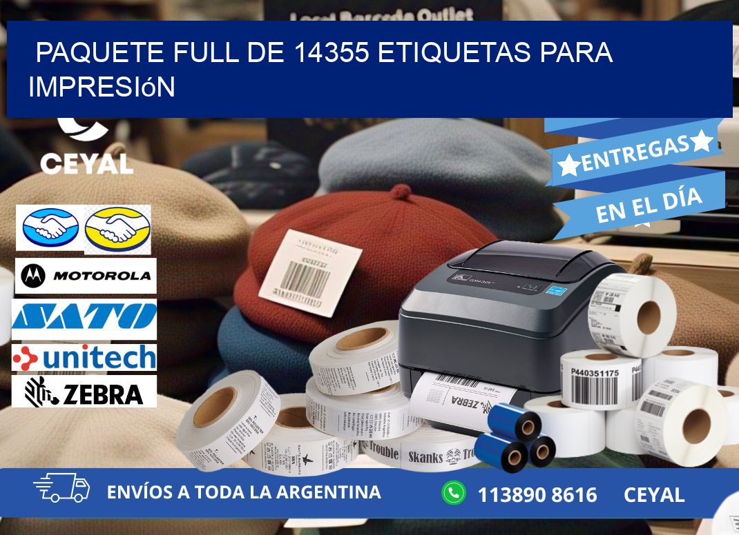 Paquete full de 14355 etiquetas para impresión