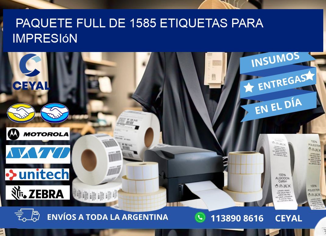 Paquete full de 1585 etiquetas para impresión