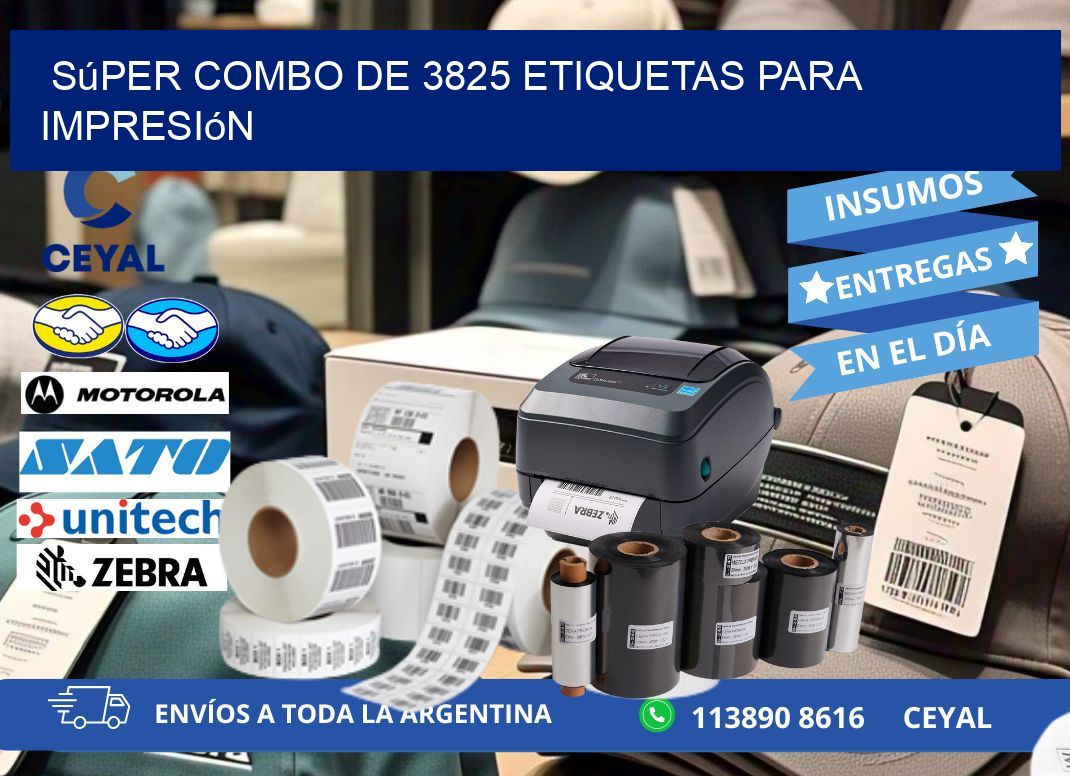 Súper combo de 3825 etiquetas para impresión