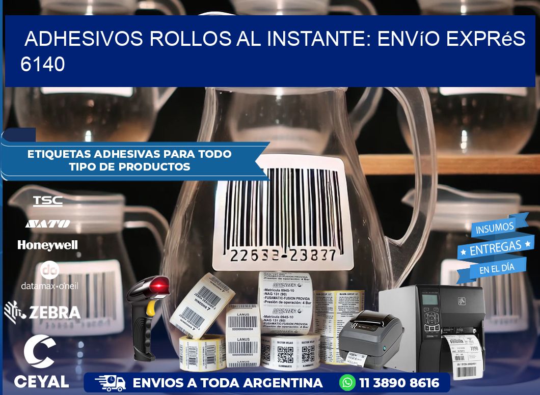 Adhesivos rollos al Instante: Envío Exprés 6140