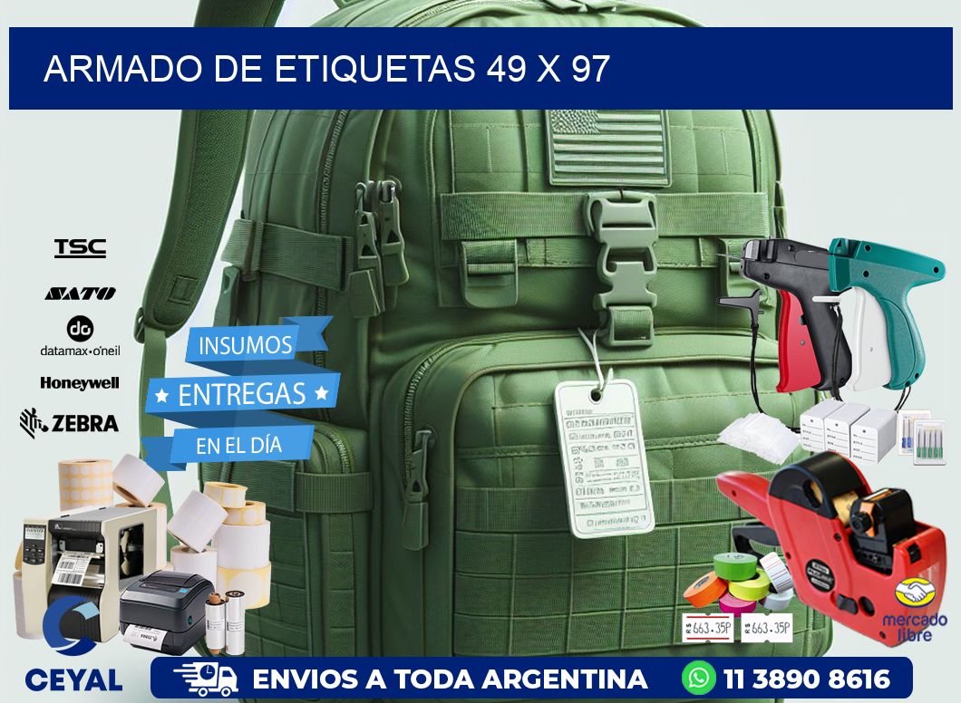 Armado de etiquetas 49 x 97
