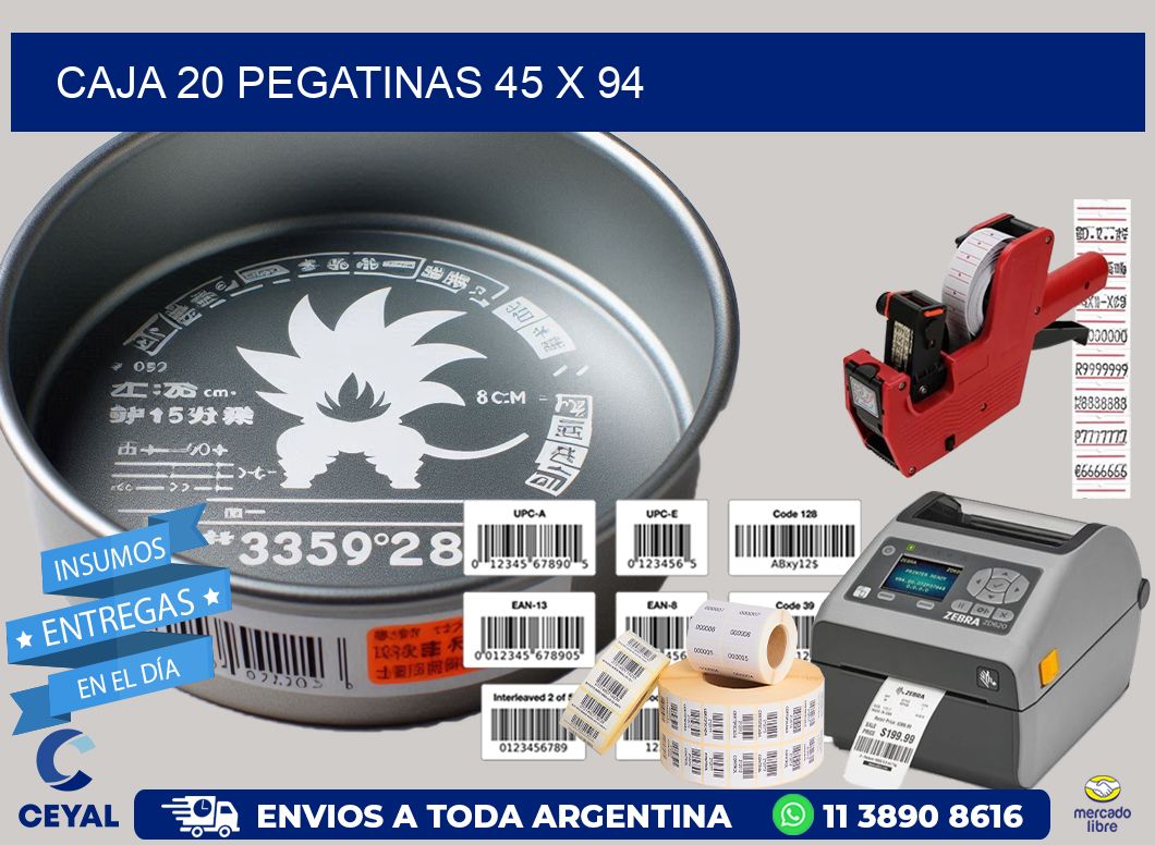 CAJA 20 PEGATINAS 45 x 94