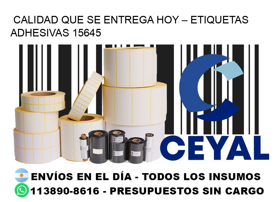 Calidad que se Entrega Hoy – Etiquetas Adhesivas 15645