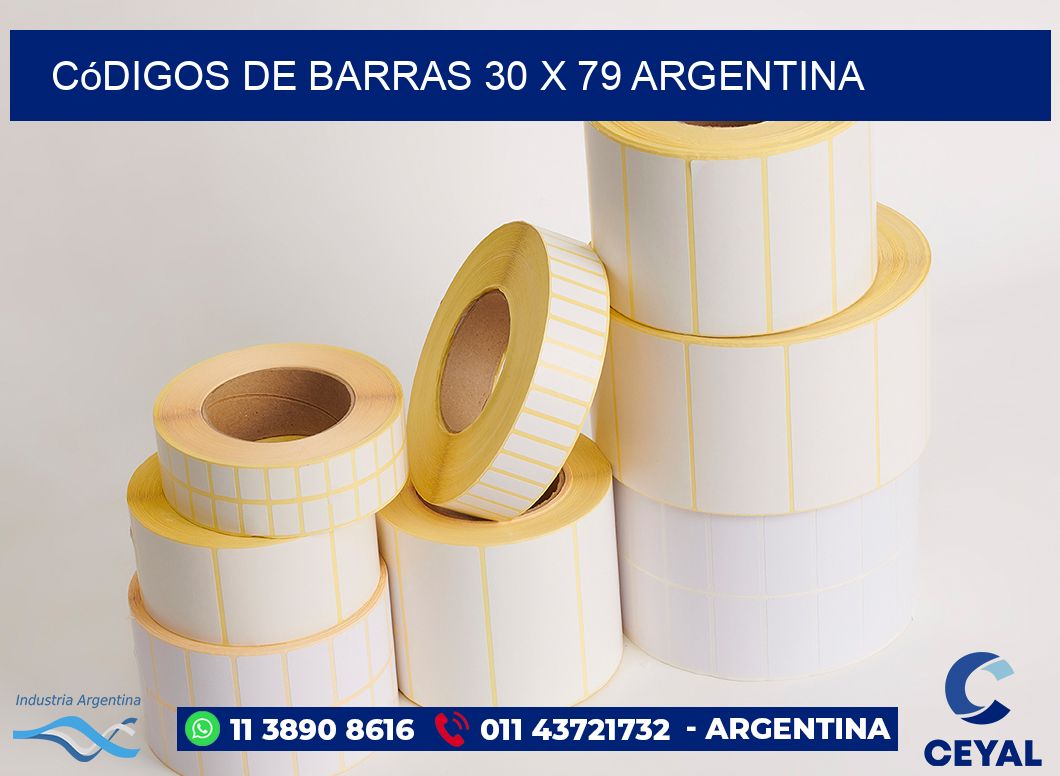 Códigos de Barras 30 x 79 argentina