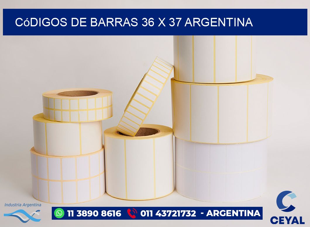 Códigos de Barras 36 x 37 argentina