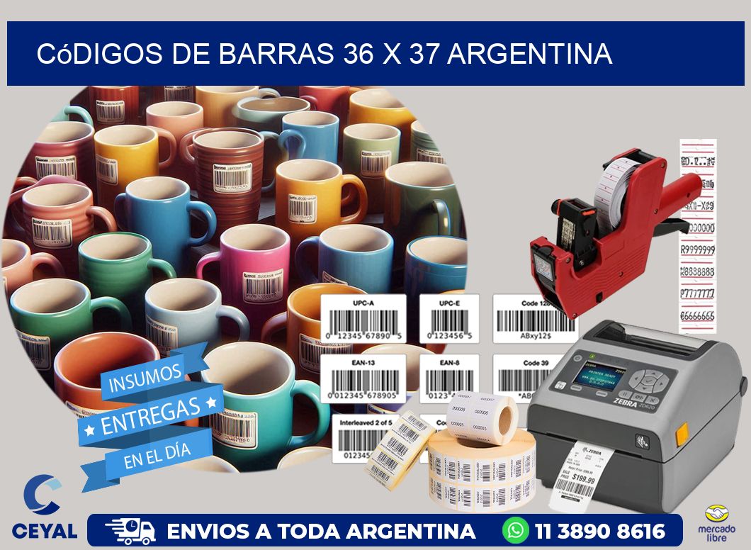 Códigos de Barras 36 x 37 argentina