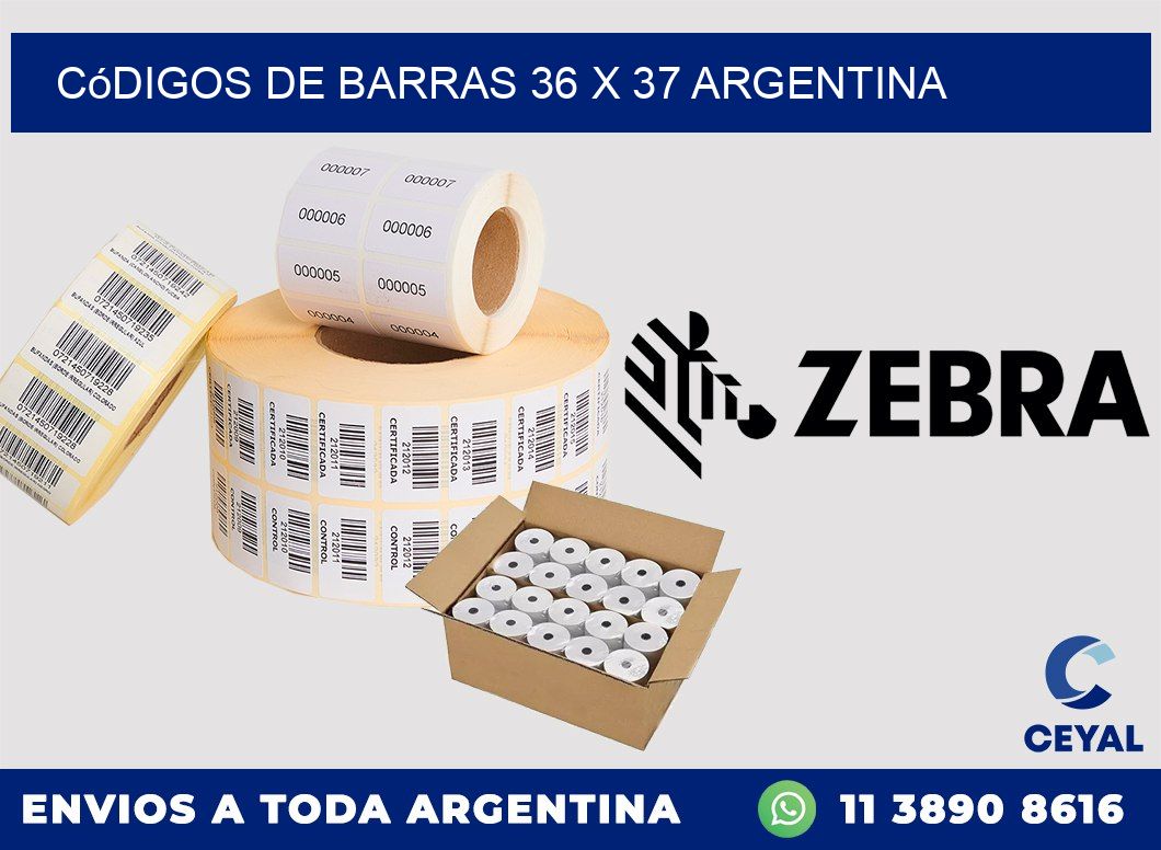 Códigos de Barras 36 x 37 argentina