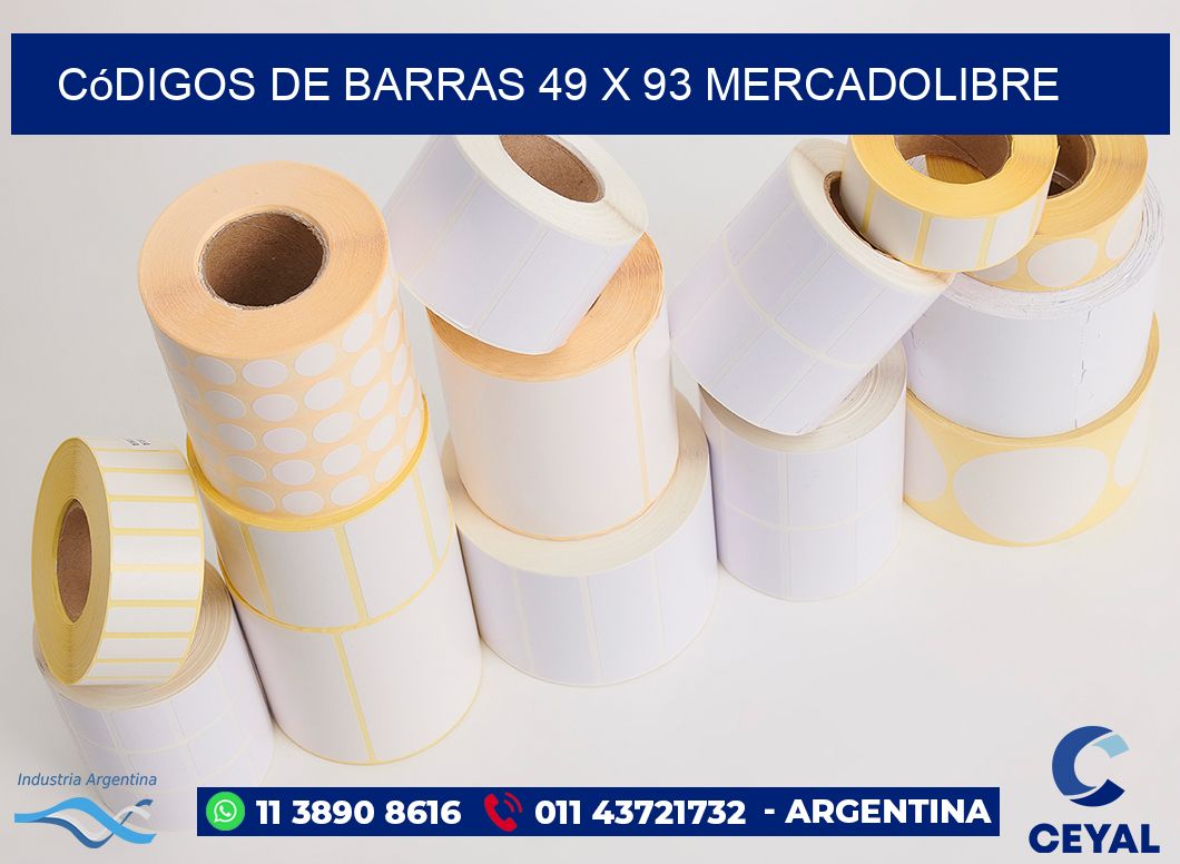 Códigos de Barras 49 x 93 MERCADOLIBRE