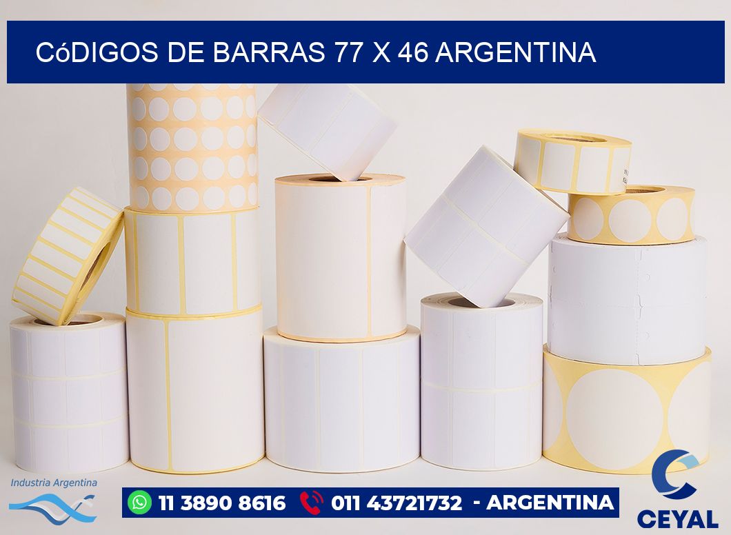 Códigos de Barras 77 x 46 argentina