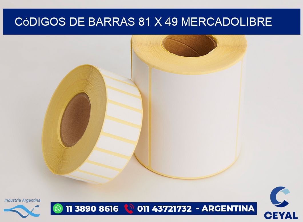 Códigos de Barras 81 x 49 MERCADOLIBRE