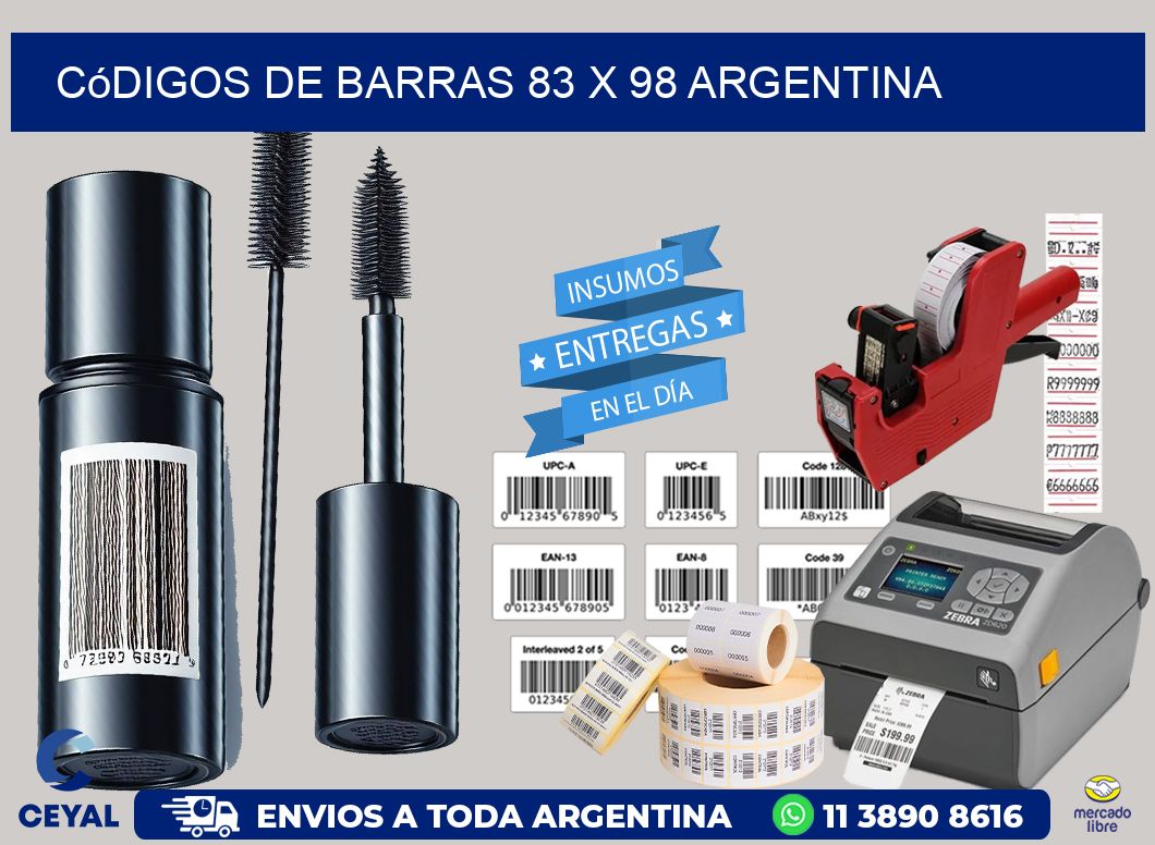 Códigos de Barras 83 x 98 argentina