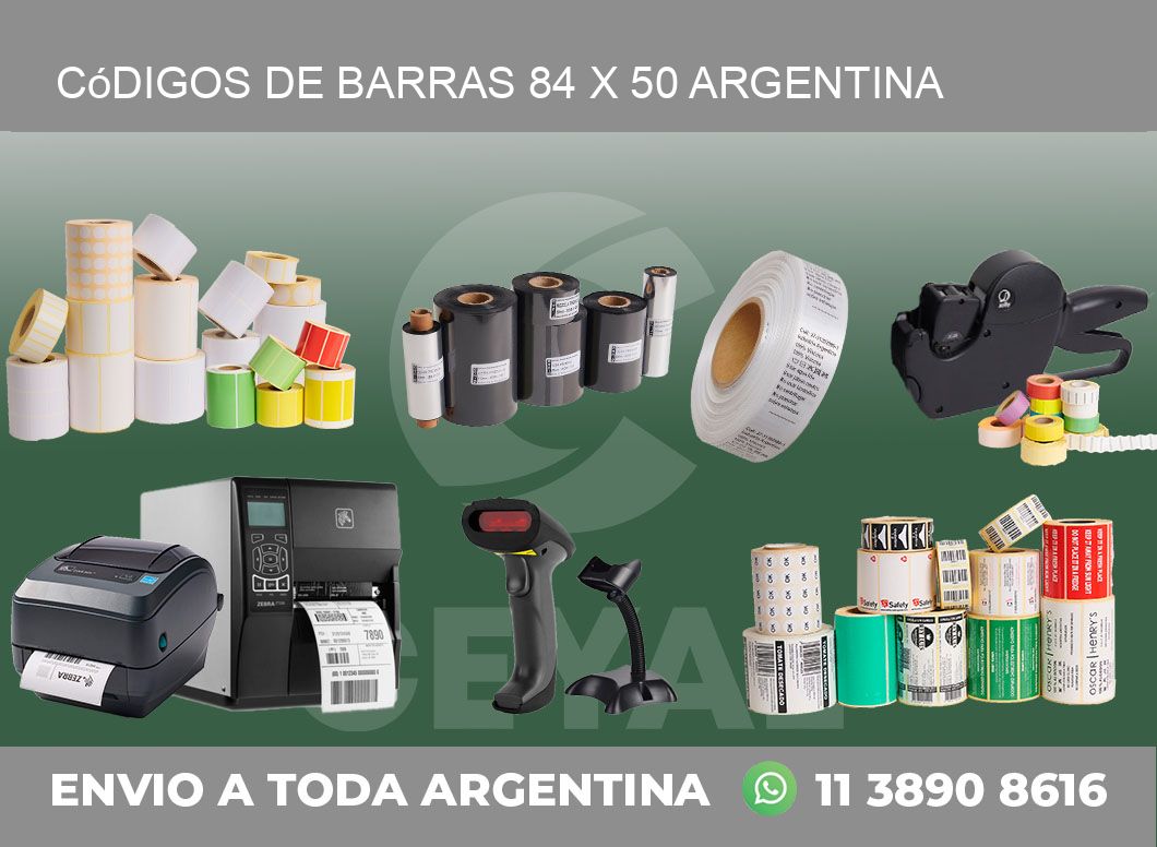 Códigos de Barras 84 x 50 argentina