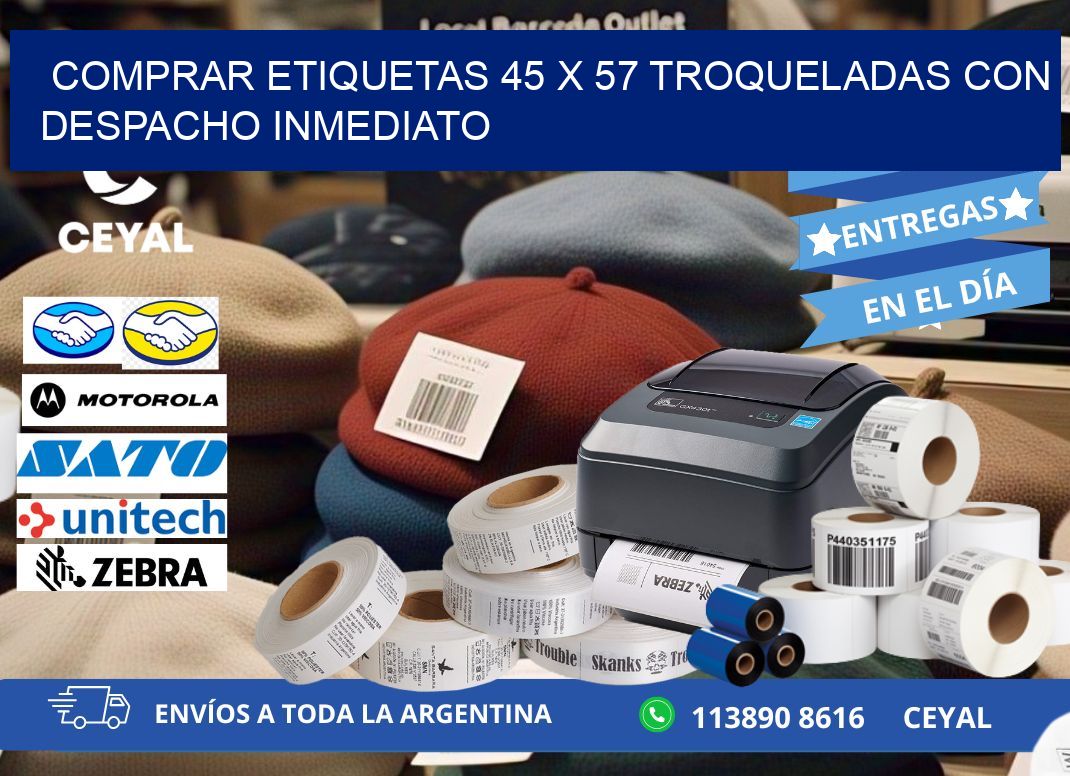 Comprar etiquetas 45 x 57 troqueladas con despacho inmediato