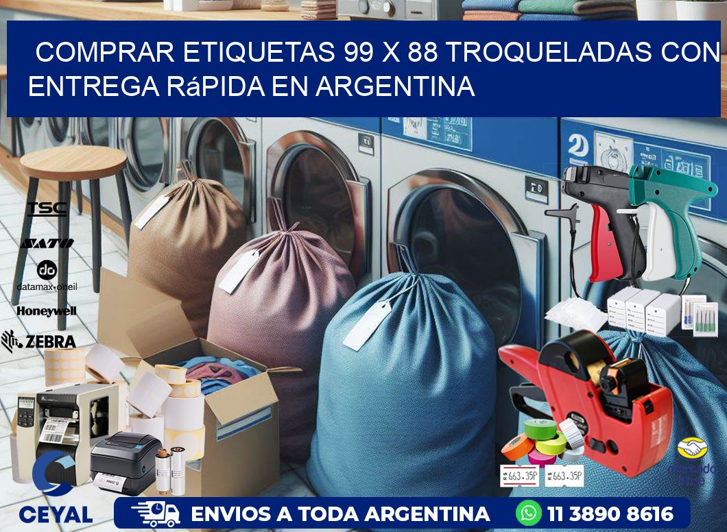 Comprar etiquetas 99 x 88 troqueladas con entrega rápida en Argentina