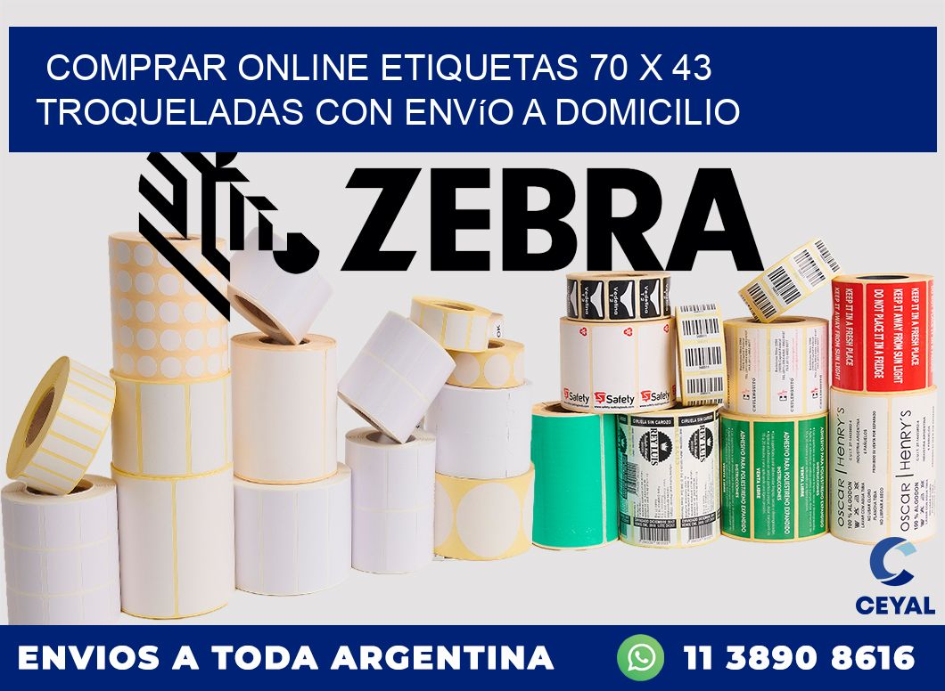 Comprar online etiquetas 70 x 43 troqueladas con envío a domicilio