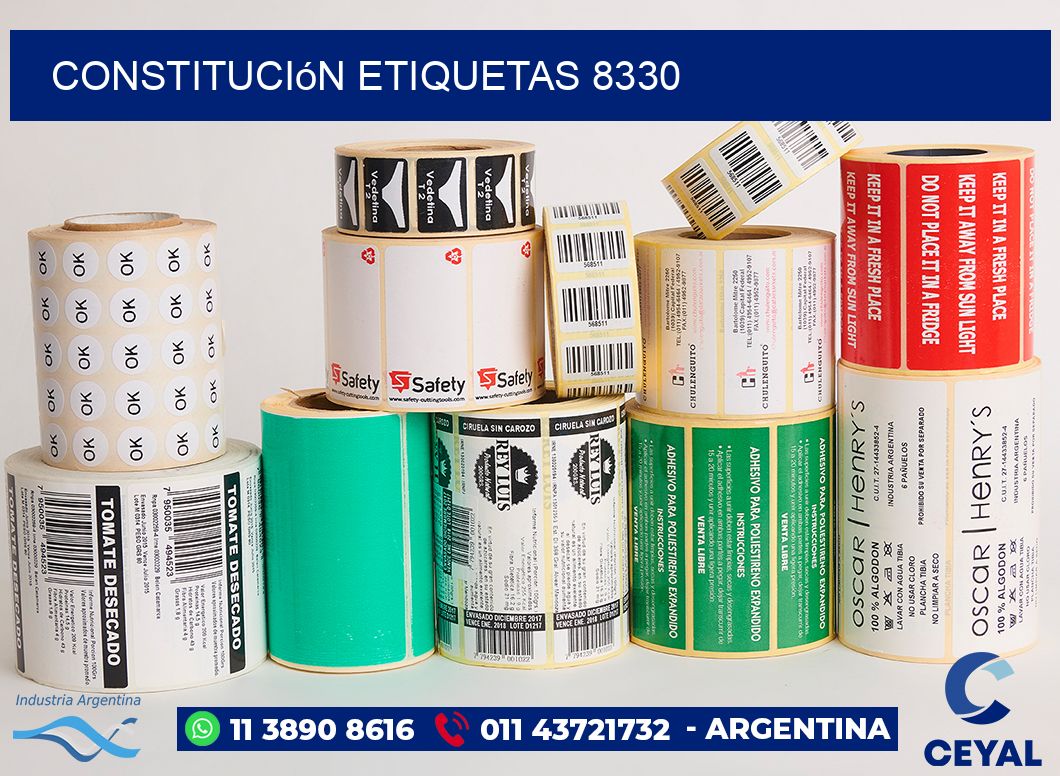 Constitución etiquetas 8330