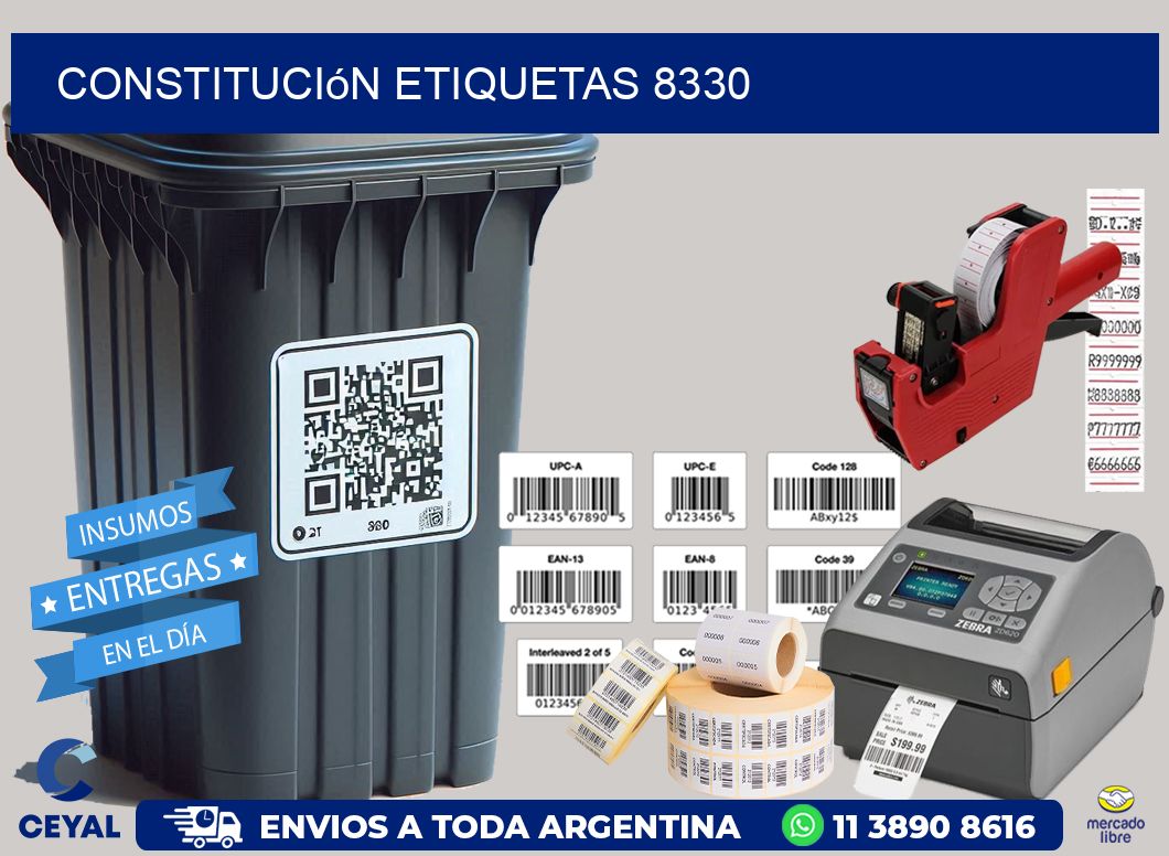 Constitución etiquetas 8330