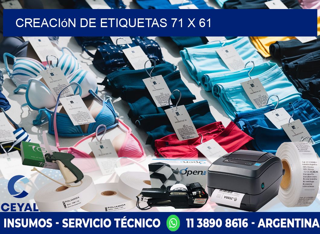 Creación de etiquetas 71 x 61