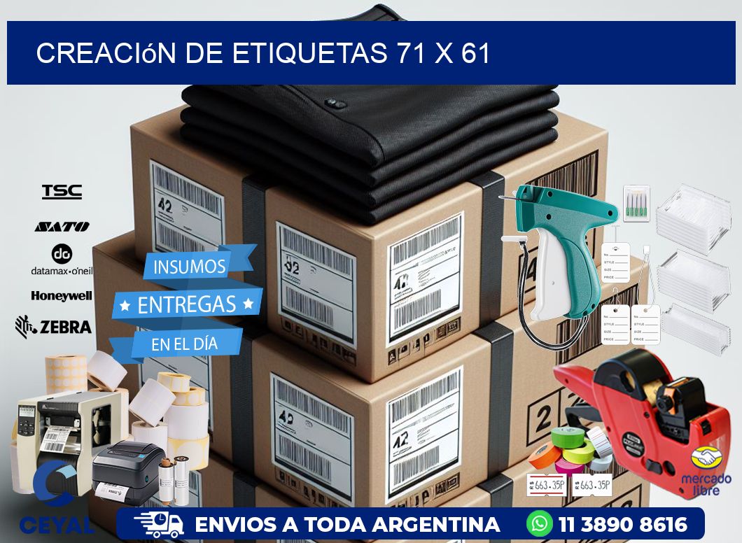 Creación de etiquetas 71 x 61