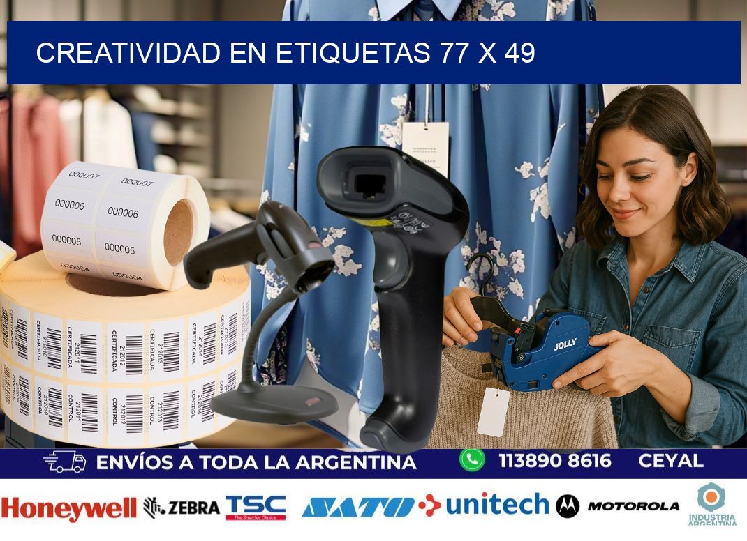 Creatividad en etiquetas 77 x 49