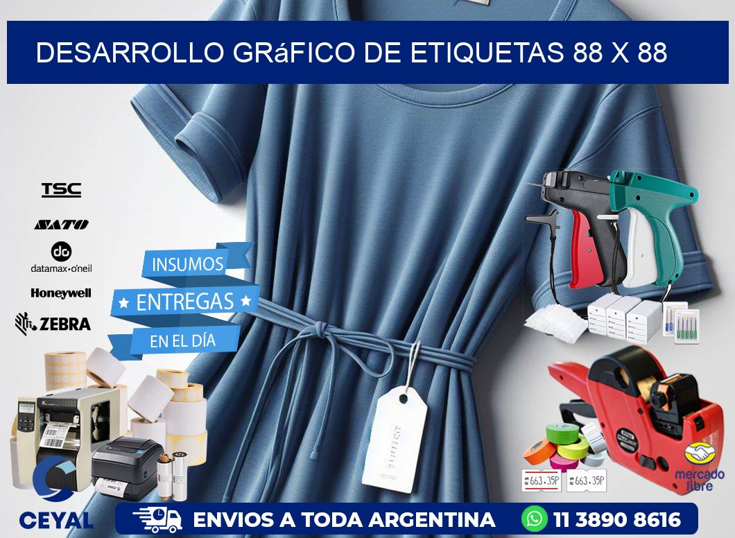Desarrollo gráfico de etiquetas 88 x 88