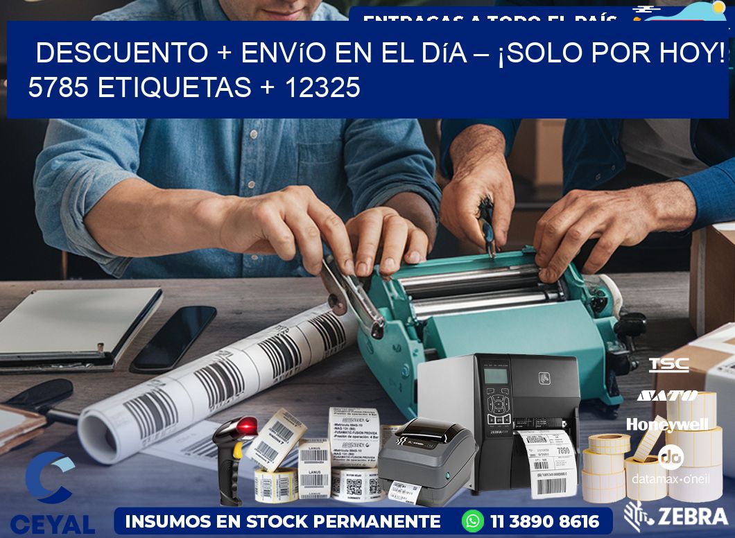 Descuento + envío en el Día – ¡Solo por Hoy! 5785 etiquetas + 12325