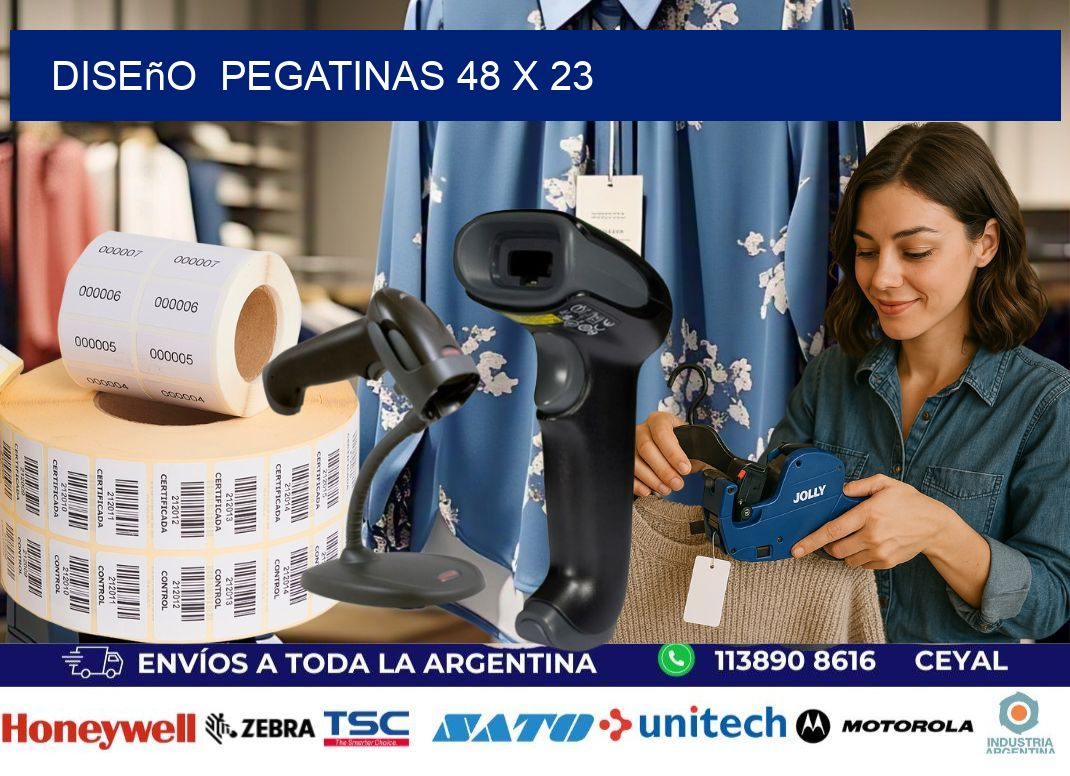 Diseño  PEGATINAS 48 x 23