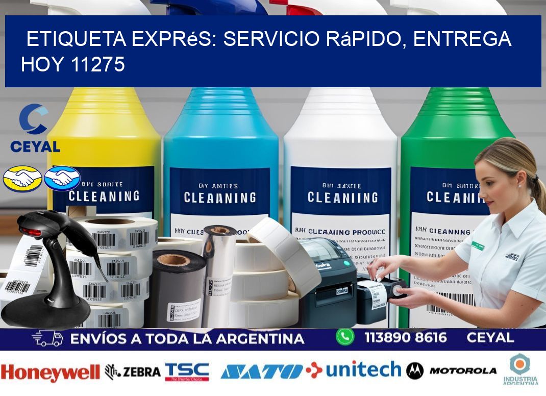 Etiqueta Exprés: Servicio Rápido, Entrega Hoy 11275