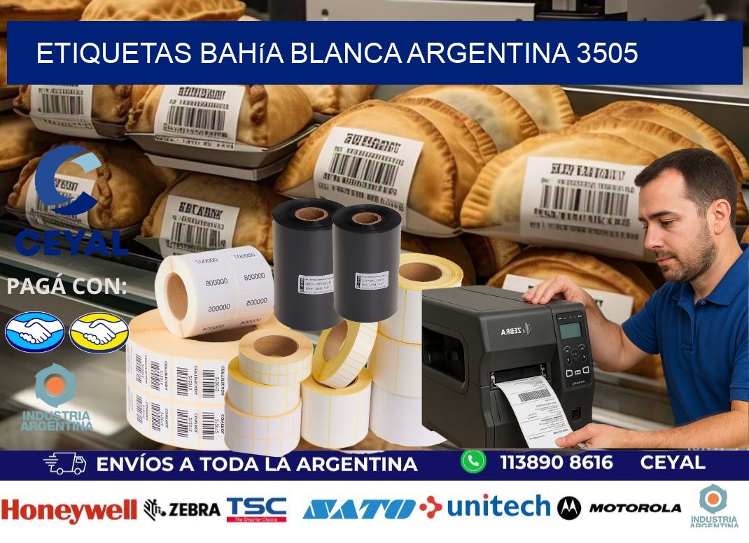Etiquetas Bahía Blanca Argentina 3505