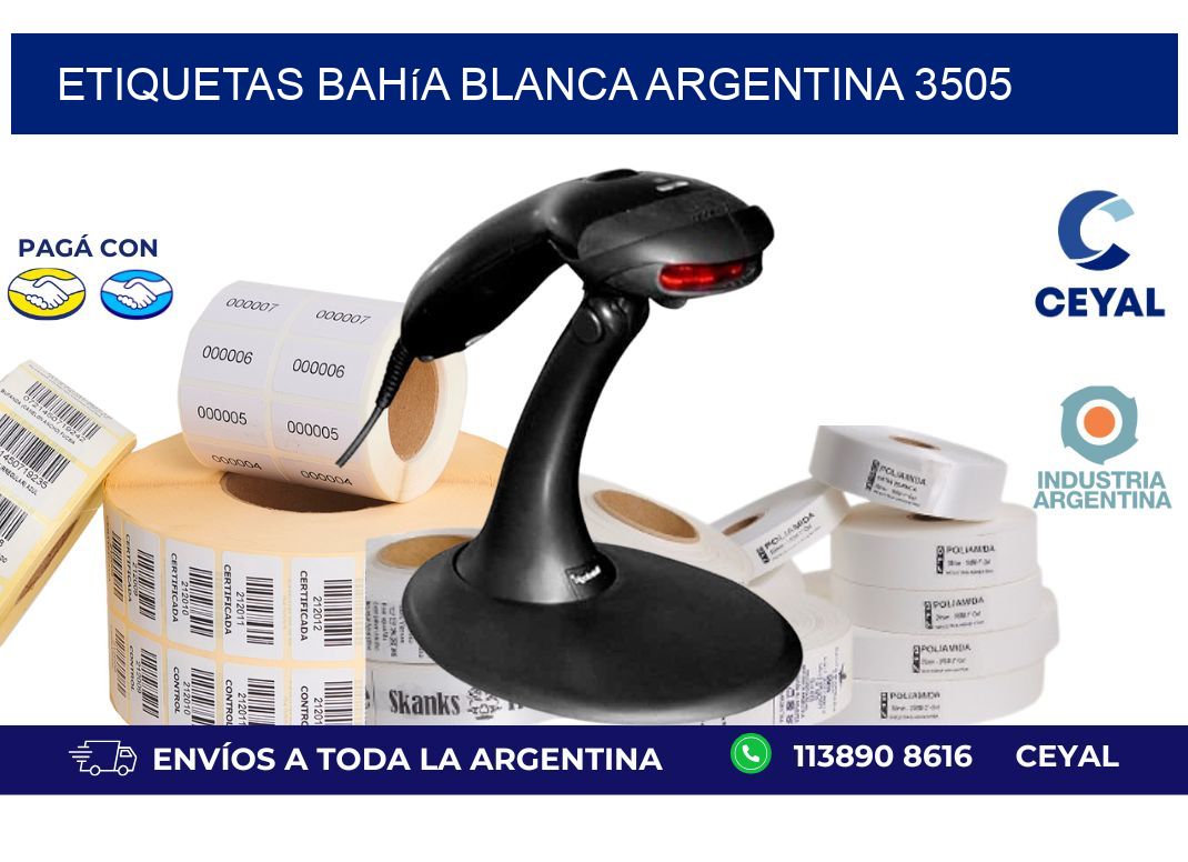 Etiquetas Bahía Blanca Argentina 3505
