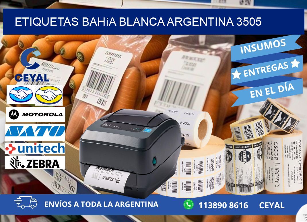 Etiquetas Bahía Blanca Argentina 3505