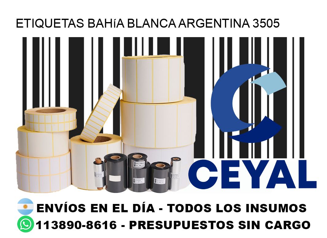 Etiquetas Bahía Blanca Argentina 3505