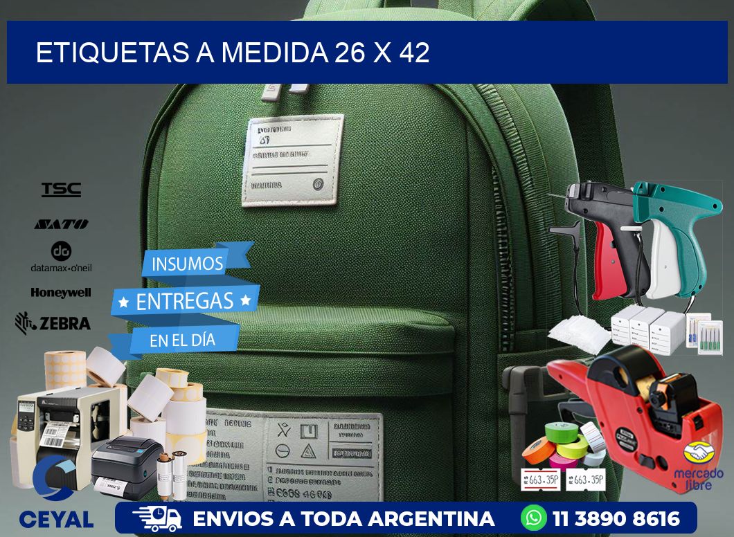 Etiquetas a medida 26 x 42
