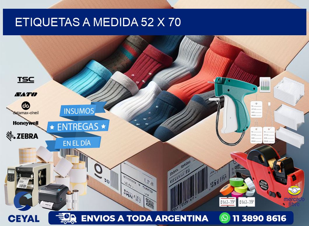 Etiquetas a medida 52 x 70