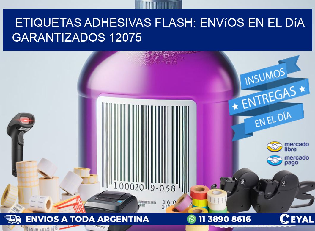 Etiquetas adhesivas Flash: Envíos en el Día Garantizados 12075