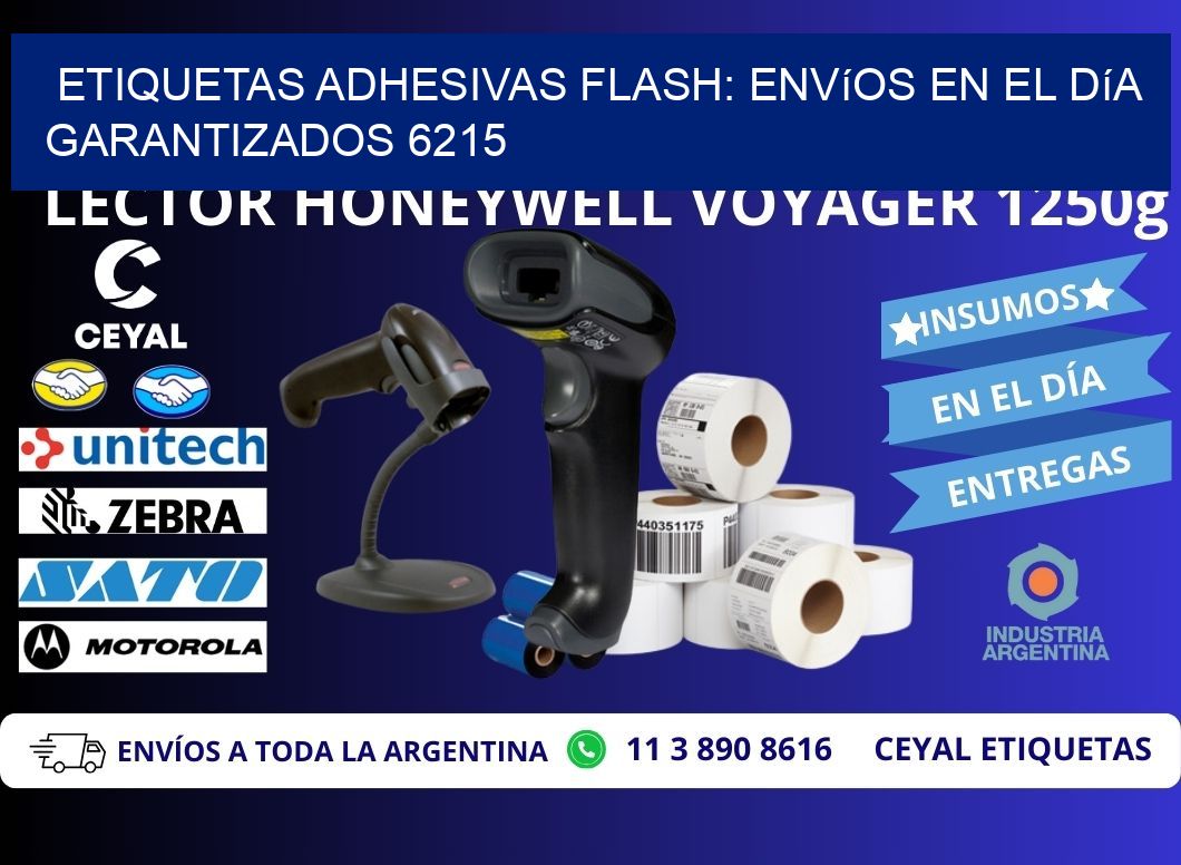 Etiquetas adhesivas Flash: Envíos en el Día Garantizados 6215
