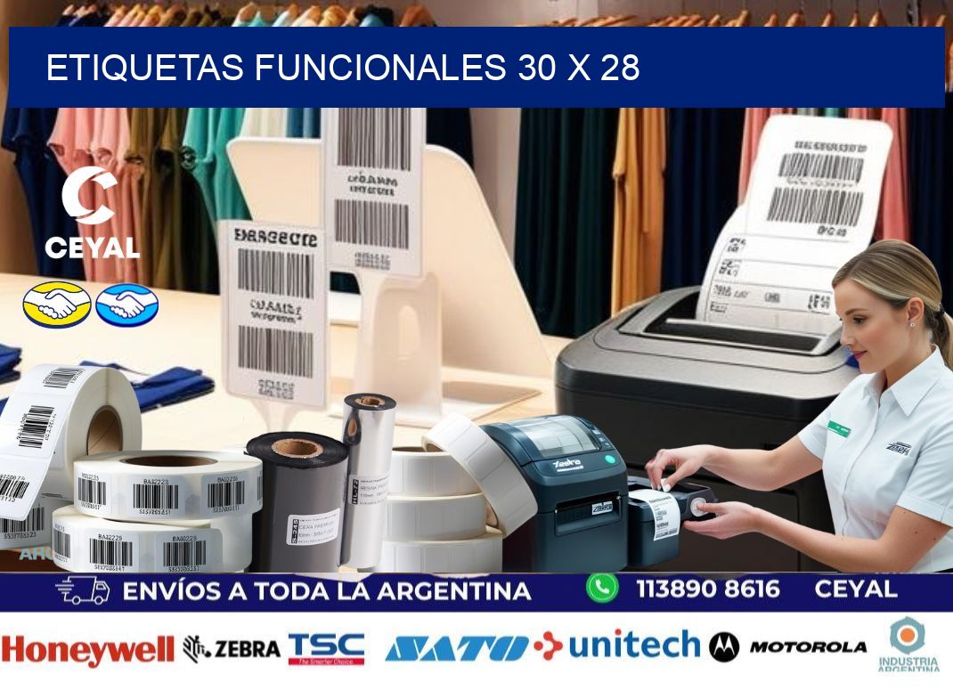 Etiquetas funcionales 30 x 28