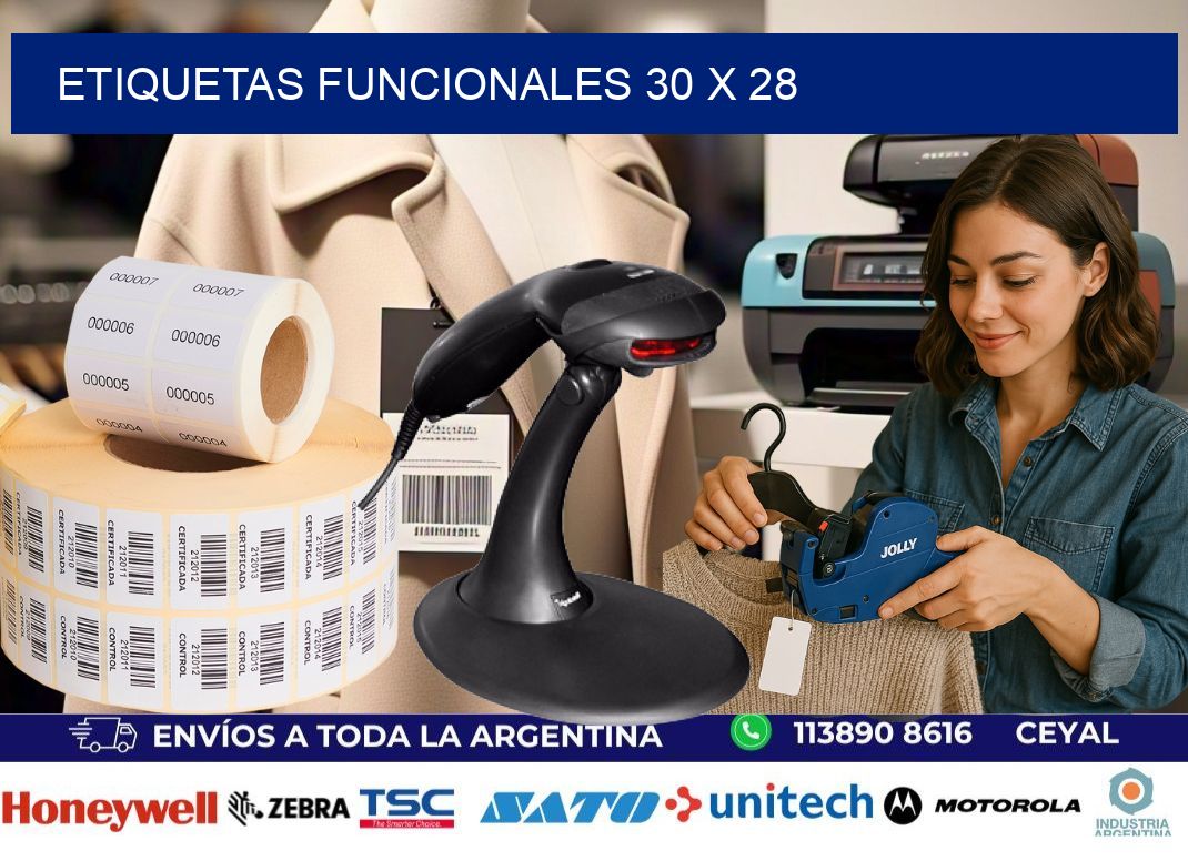 Etiquetas funcionales 30 x 28