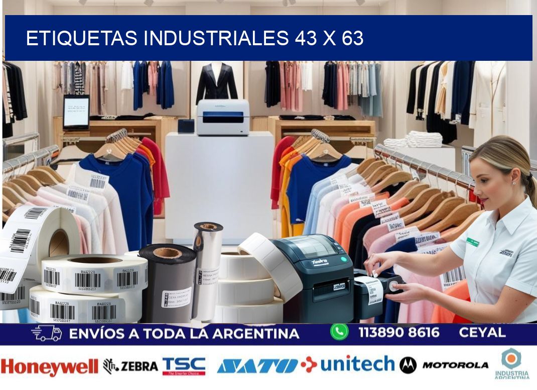 Etiquetas industriales 43 x 63