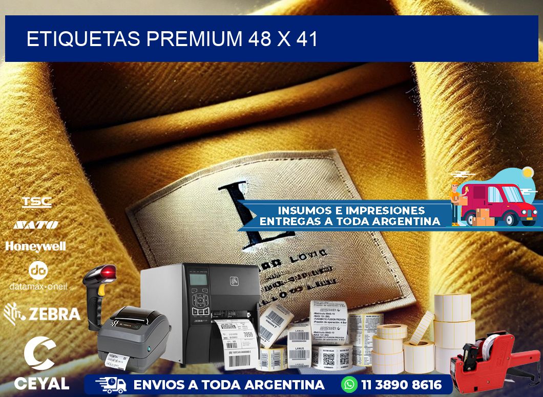 Etiquetas premium 48 x 41