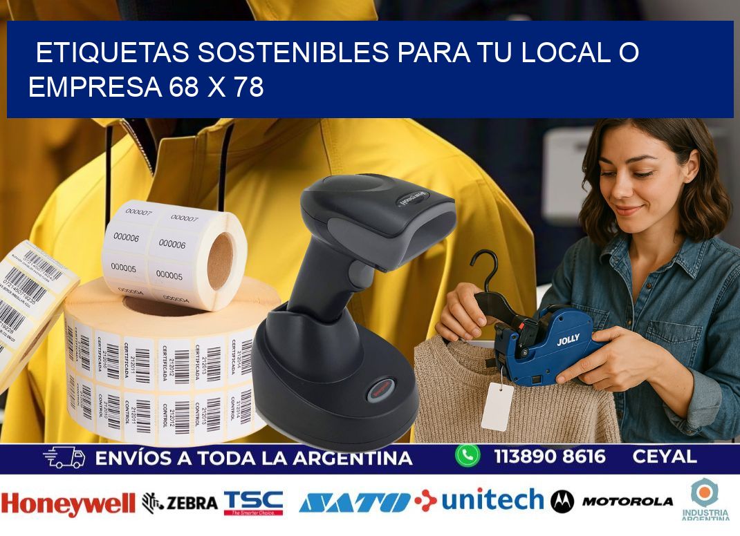 Etiquetas sostenibles para tu local o empresa 68 x 78