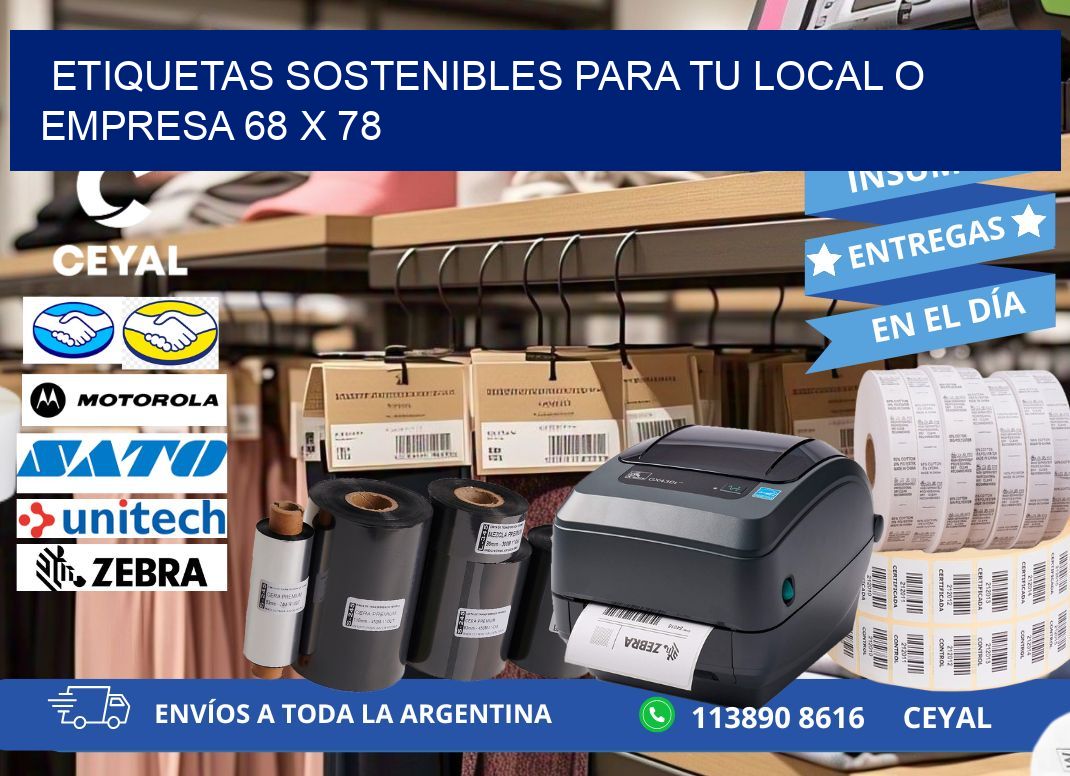 Etiquetas sostenibles para tu local o empresa 68 x 78