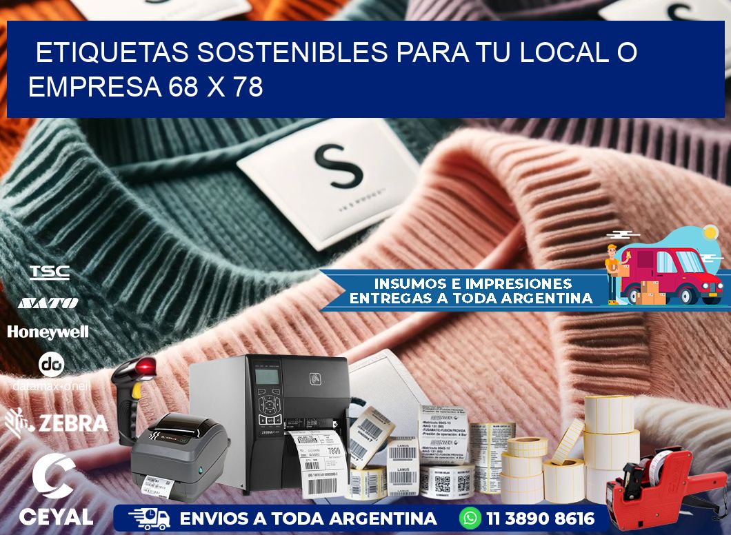 Etiquetas sostenibles para tu local o empresa 68 x 78