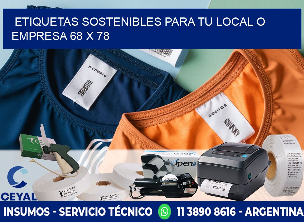 Etiquetas sostenibles para tu local o empresa 68 x 78