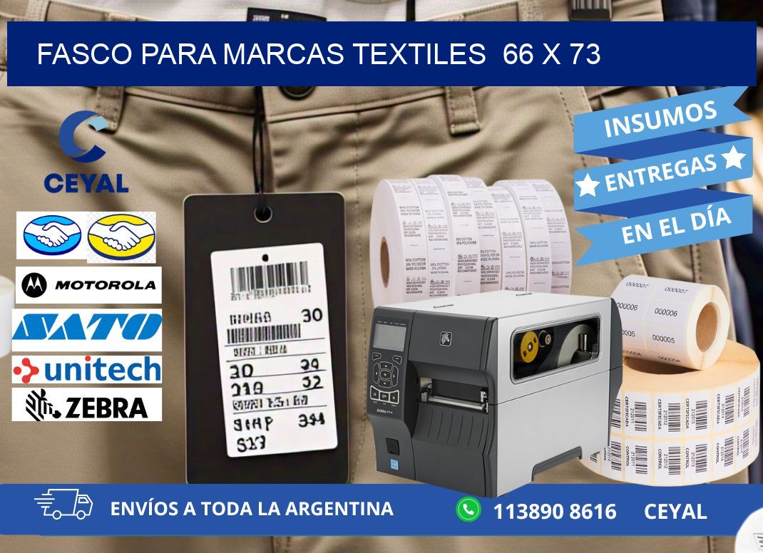 Fasco para marcas textiles  66 x 73