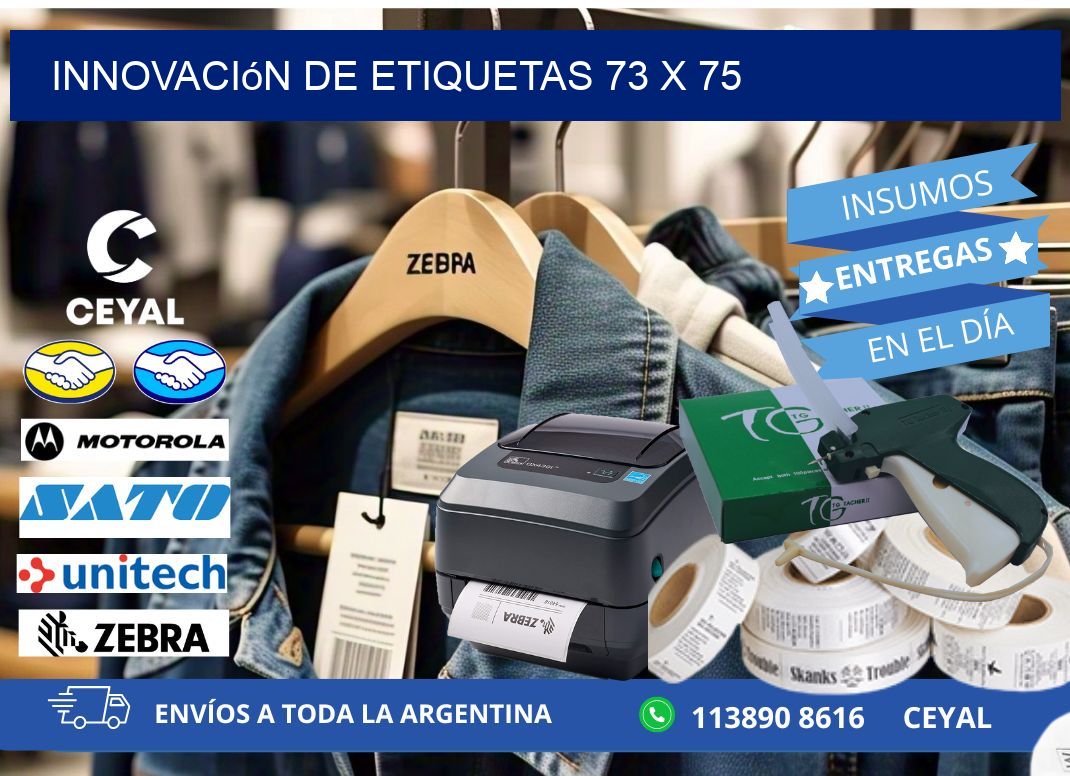 Innovación de etiquetas 73 x 75