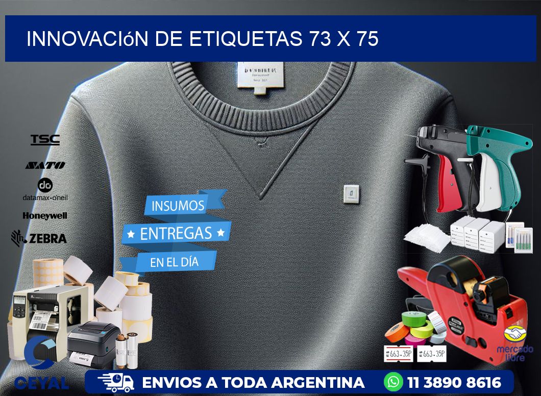 Innovación de etiquetas 73 x 75