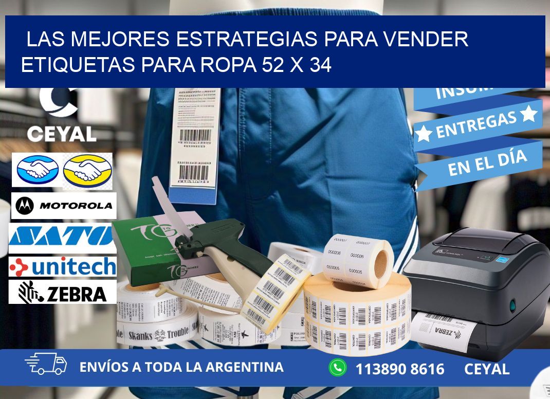 Las Mejores Estrategias para Vender Etiquetas para Ropa 52 x 34