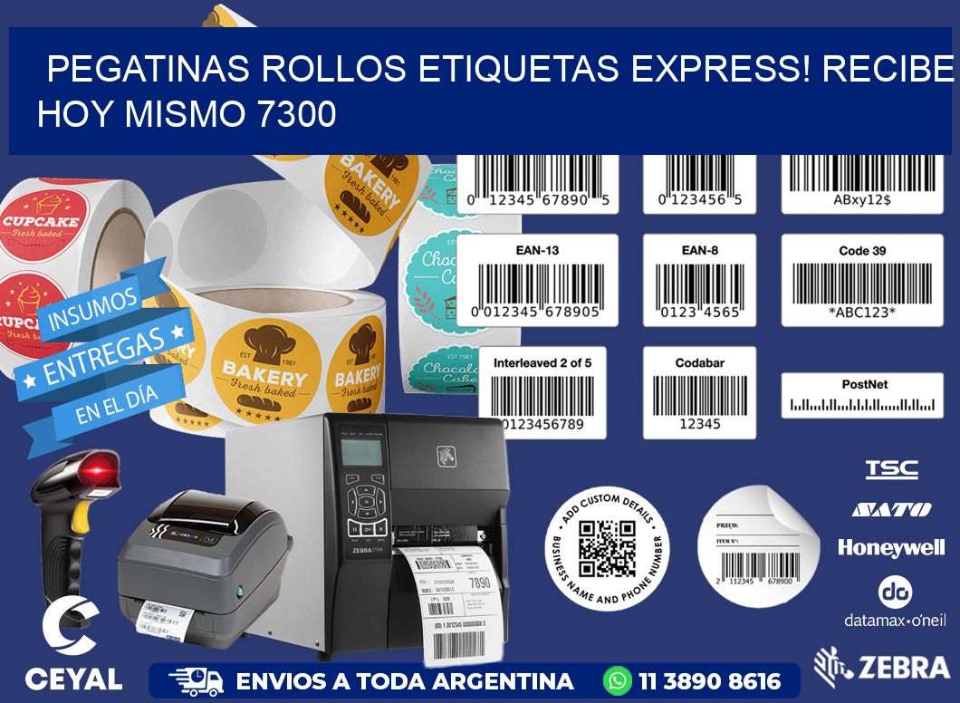 Pegatinas rollos etiquetas Express! Recibe Hoy Mismo 7300
