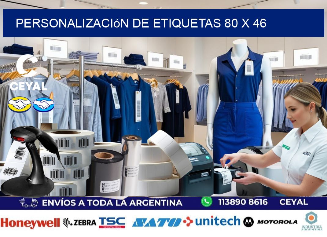 Personalización de etiquetas 80 x 46